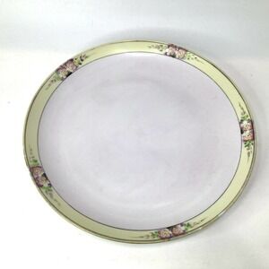 VINTAGE‎ Meito China 12” Dinner Plate Floral Porcelain Hand Painted